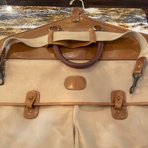 Ghurka Marley Hodgson No 26 The Longsuit Brown Leather/Twill Garment Bag